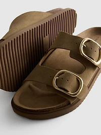 The Edit Double Buckle-Strap Sandals