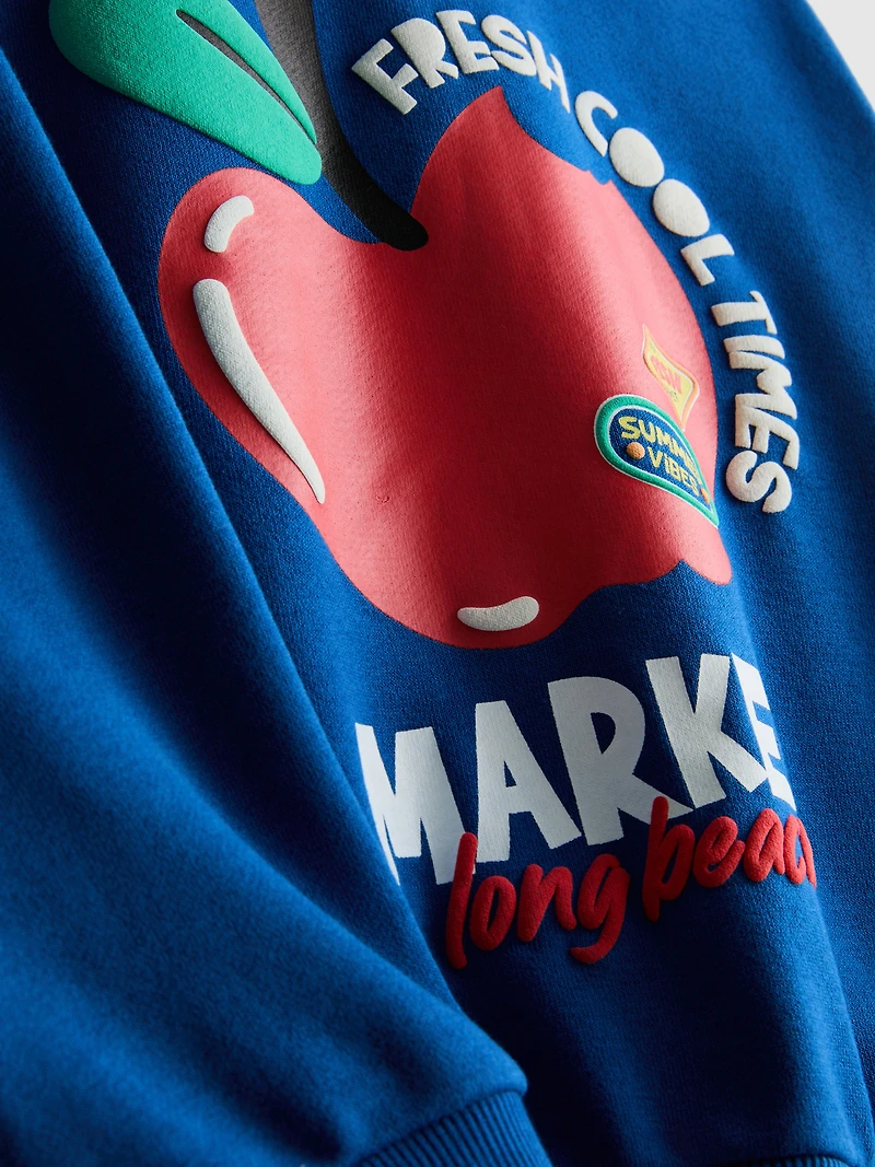 1.5-8yrs | Apple Graphic Sweatshirt and Shorts Set