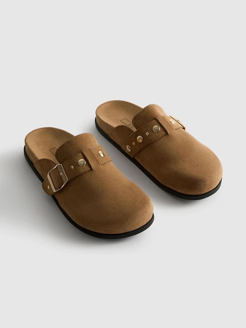 By Coleen Studded Mule Clogs