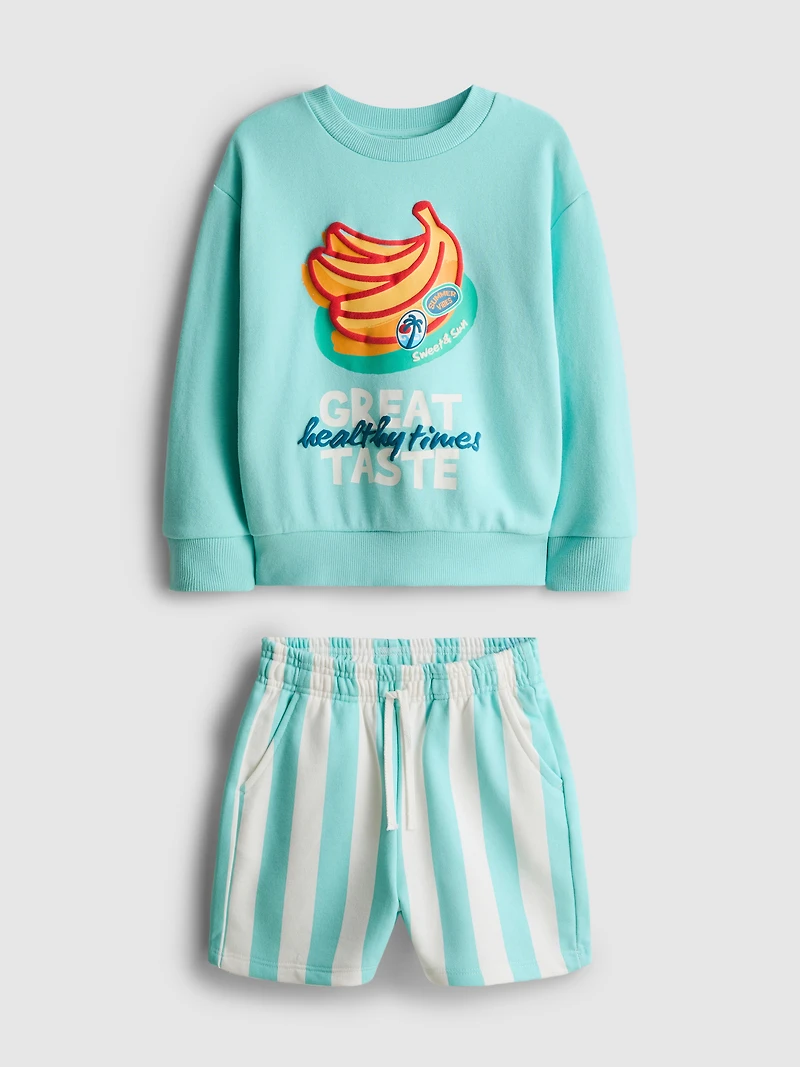 1.5-8yrs | Sweatshirt and Shorts Set