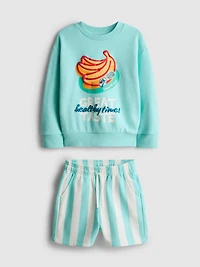 1.5-8yrs | Sweatshirt and Shorts Set