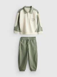 1.5-8yrs | Polo Sweatshirt and Cuffed Joggers Set