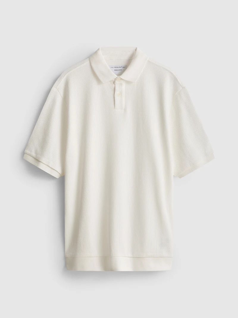 The Edit Ribbed Polo Shirt