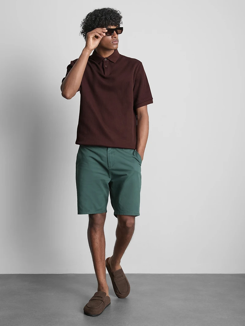 The Edit Ribbed Polo Shirt