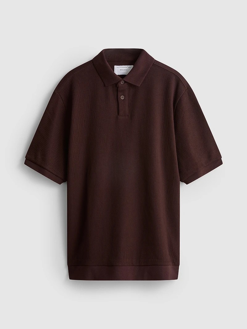 The Edit Ribbed Polo Shirt