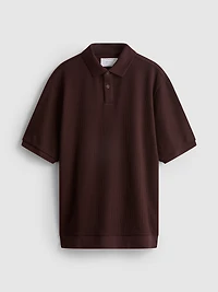 The Edit Ribbed Polo Shirt