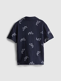 7-15yrs | Embroidered Button-Up Shirt