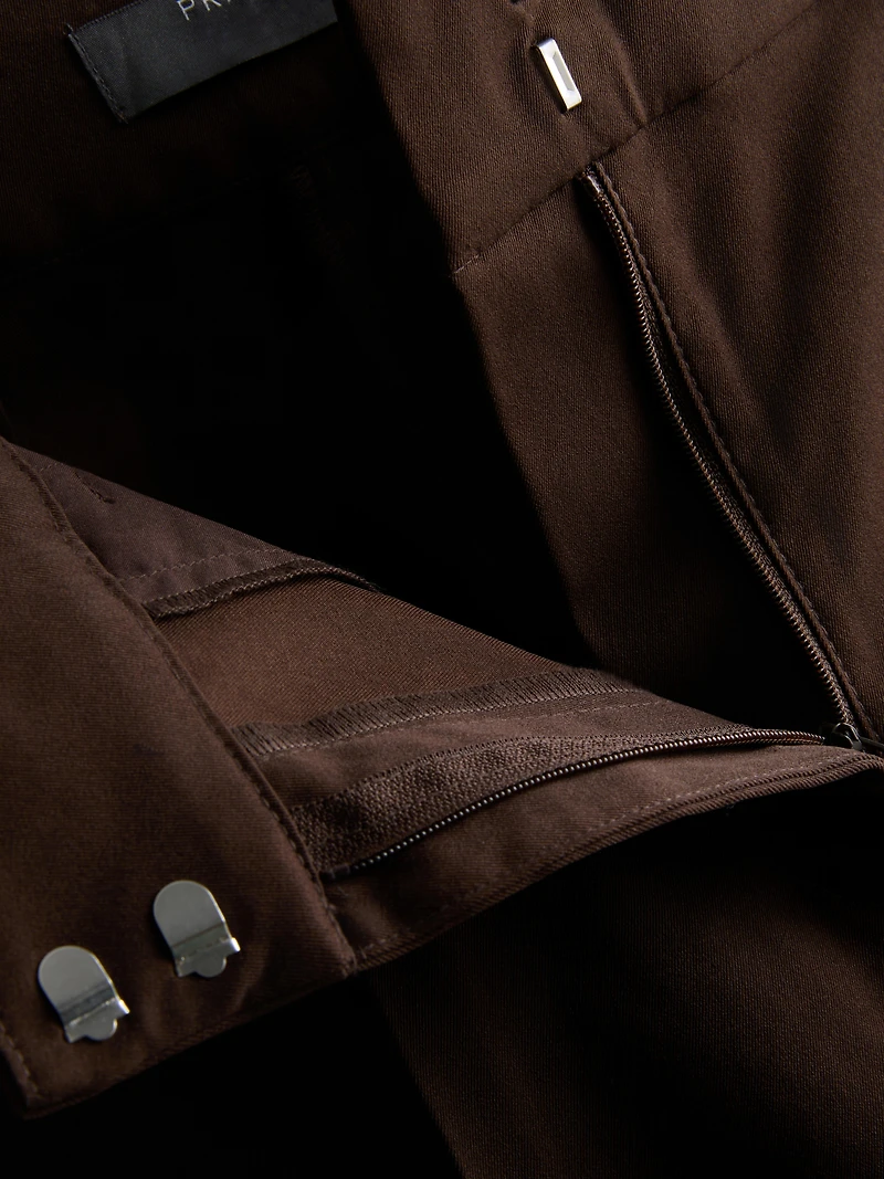 Wide Leg Pleated Belt Detail Pants