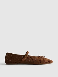 Lasercut Mary Jane Ballet Flats