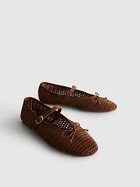 Lasercut Mary Jane Ballet Flats