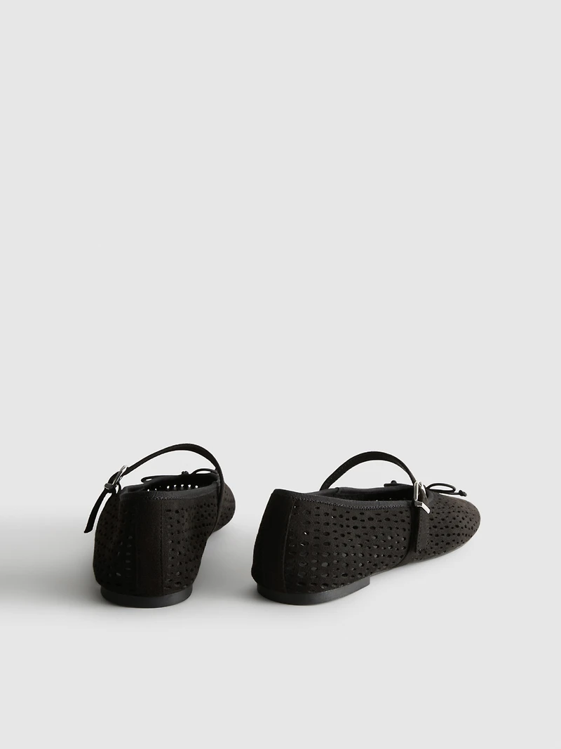 Lasercut Mary Jane Ballet Flats