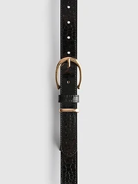 Faux Leather Textured Belt