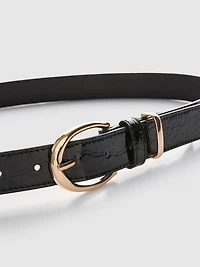 Faux Leather Textured Belt