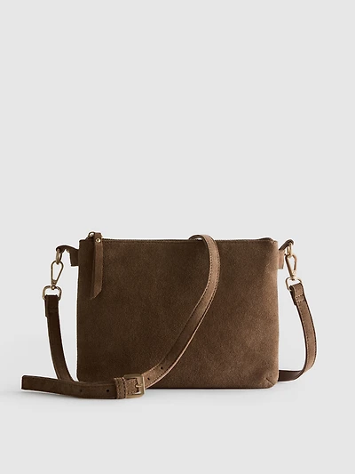 The Edit Suede Crossbody Purse