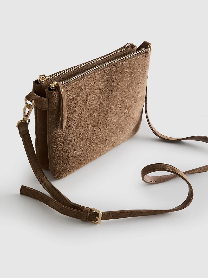 The Edit Suede Crossbody Purse