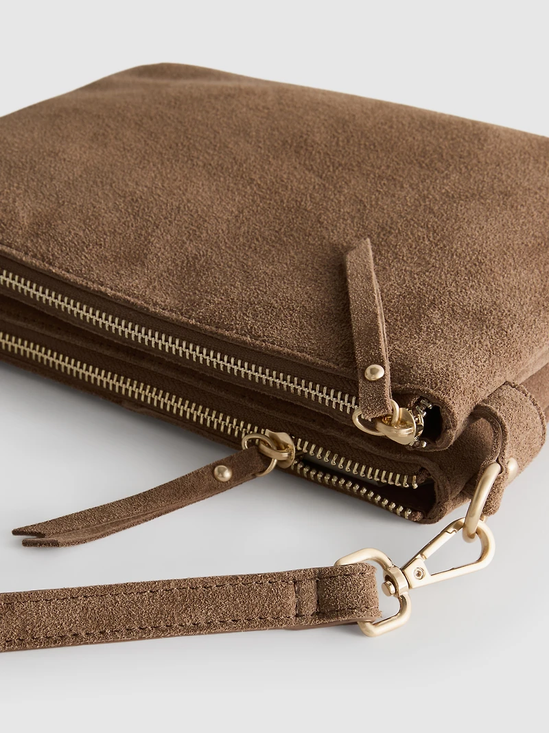 The Edit Suede Crossbody Purse
