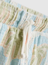 1.5-8yrs | Printed Textured Shirt and Shorts Set