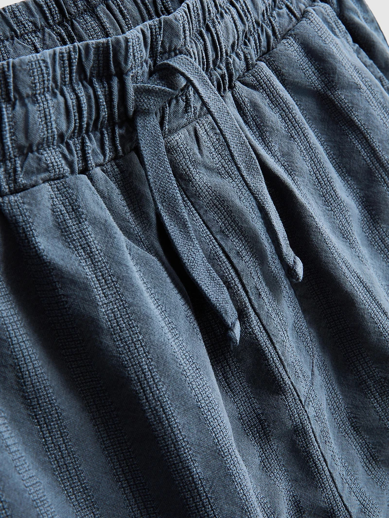 7-15yrs | Textured Short-Sleeve Button-Up Shirt And Shorts Set