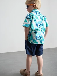 1.5-8yrs | Slub Cotton Shirt and Shorts Set