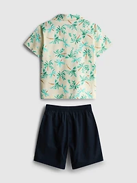 7-15yrs | Slub Cotton Shirt and Shorts Set