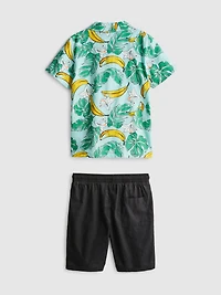 7-15yrs | Printed Shirt and Shorts Set