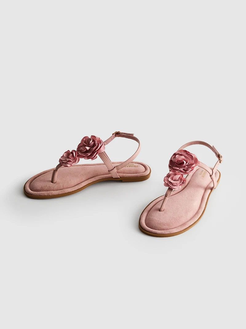 Wide Fit Floral Appliqué Sandals