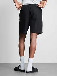 Linen Blend Drawstring Shorts