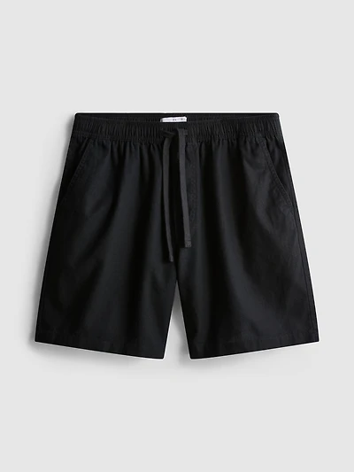 Linen Blend Drawstring Shorts