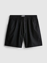Linen Blend Drawstring Shorts