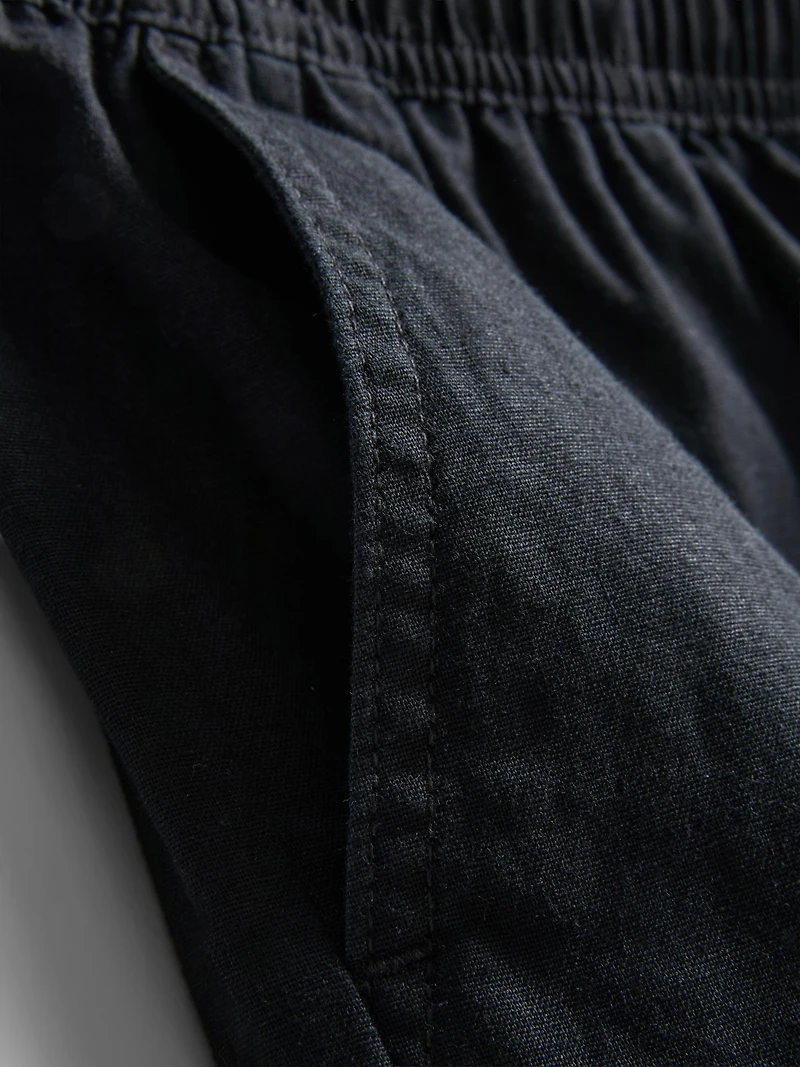 Linen Blend Drawstring Shorts