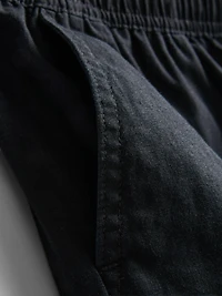 Linen Blend Drawstring Shorts