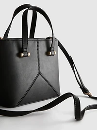 Faux Leather Mini Tote Bag