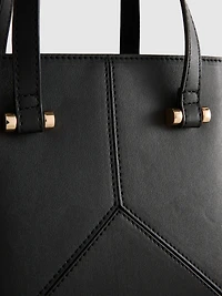 Faux Leather Mini Tote Bag