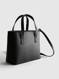 Faux Leather Mini Tote Bag