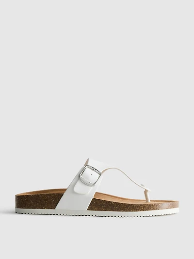 T-Bar Buckle Mule Sandals