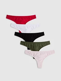 5pk High-Leg Thongs