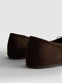 Wide Fit Keyhole Ballet Slip Ons