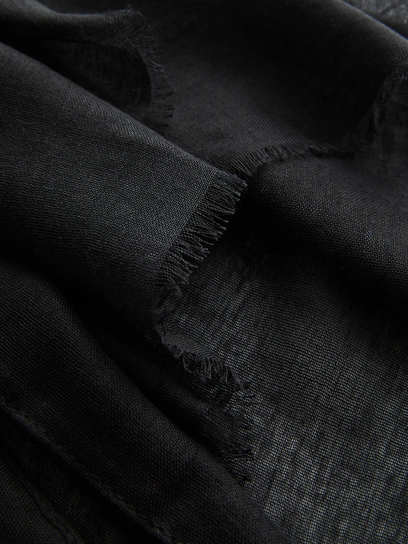 Lightweight Frayed-Edge Scarf