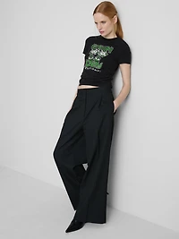 Cotton Rich Green Day Ruched Baby Tee