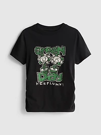 Cotton Rich Green Day Ruched Baby Tee