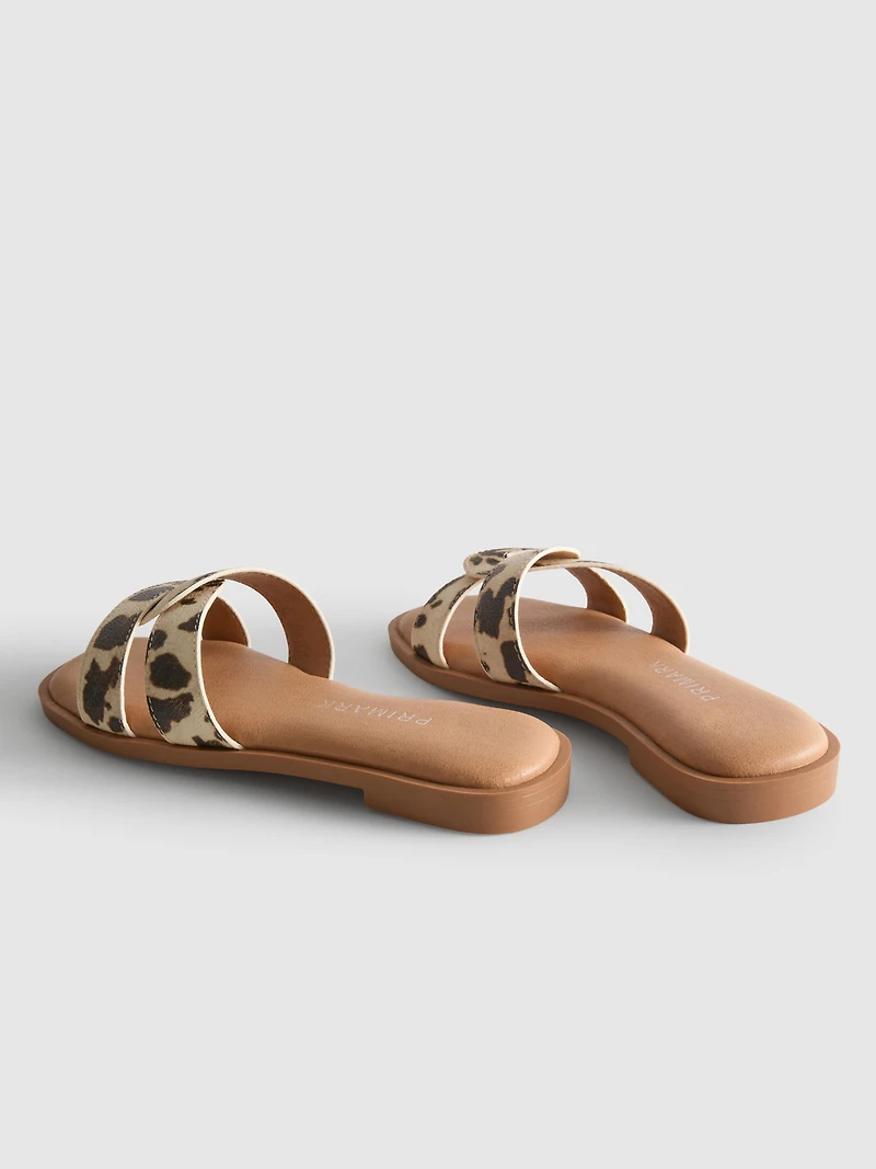 Cross Strap Mule Sandals