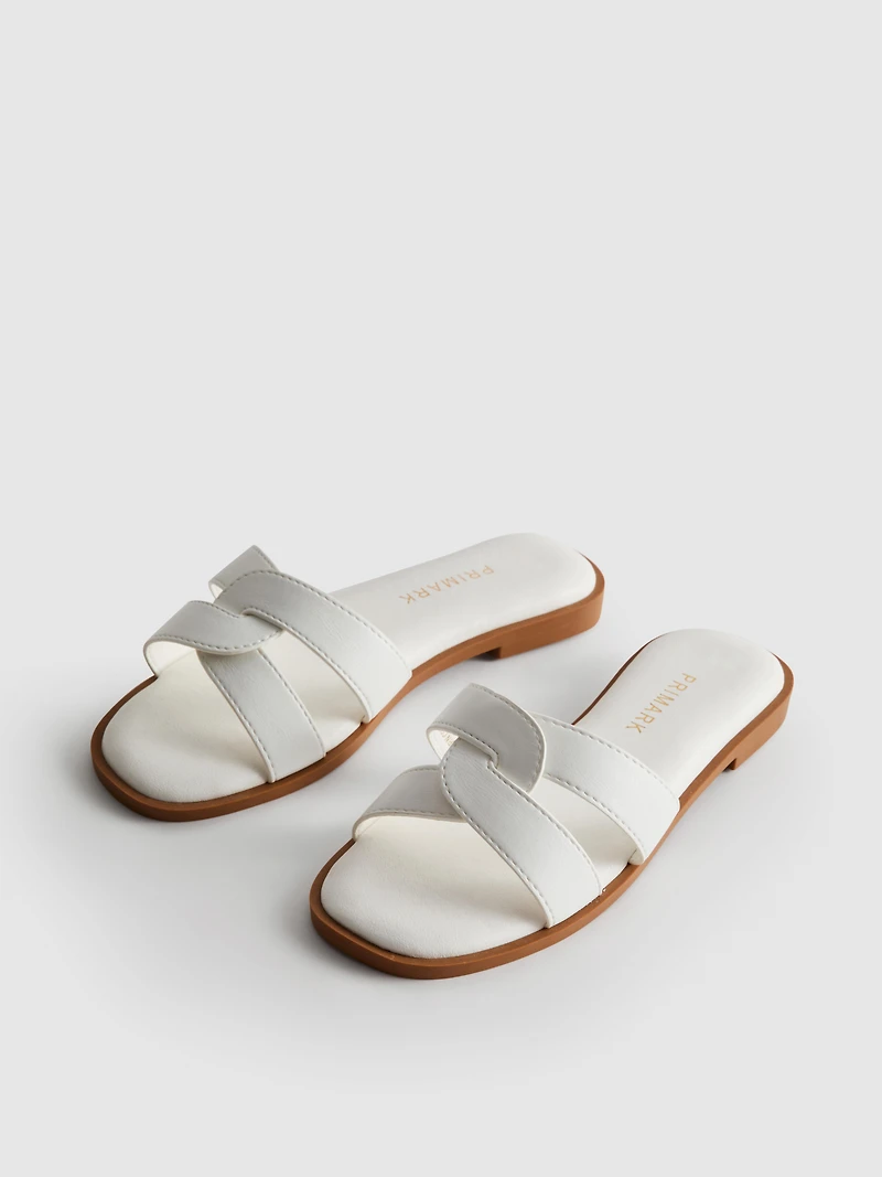 Twisted-Strap Mule Sandals
