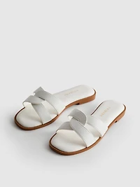 Twisted-Strap Mule Sandals