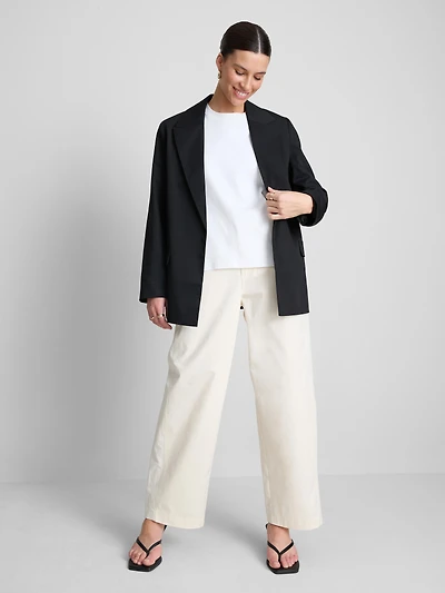 Cotton-Rich Barrel-Leg Utility Pants