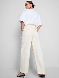 Cotton-Rich Barrel-Leg Utility Pants