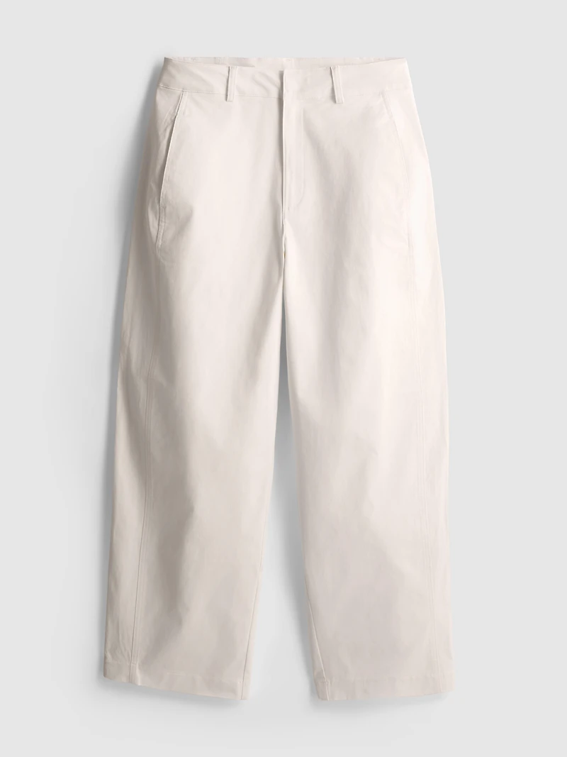 Cotton-Rich Barrel-Leg Utility Pants