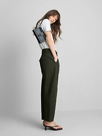 Cotton-Rich Barrel-Leg Utility Pants