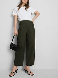 Cotton-Rich Barrel-Leg Utility Pants