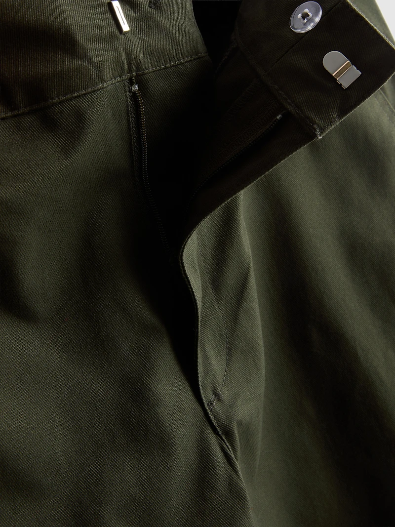 Cotton-Rich Barrel-Leg Utility Pants