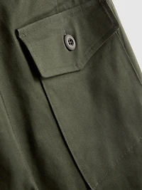 Cotton-Rich Barrel-Leg Utility Pants